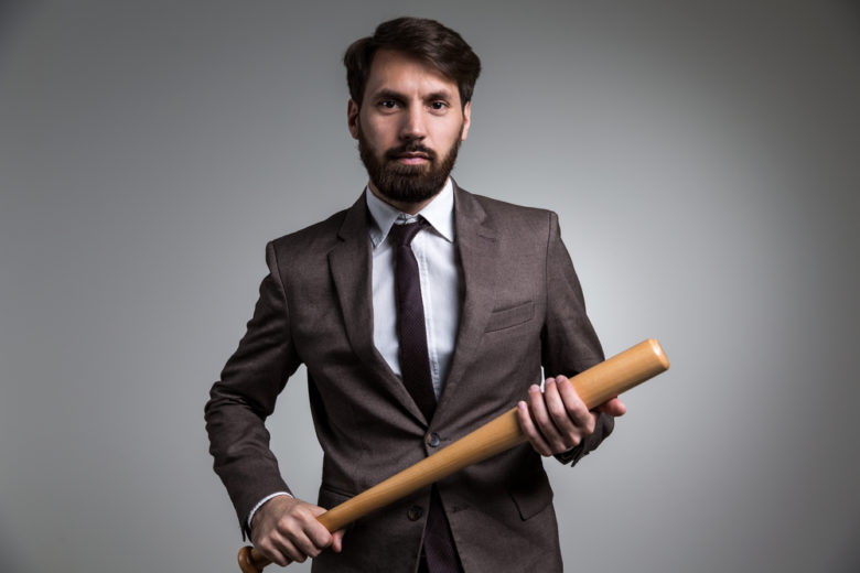 Gary Dumais businessman with bat